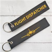 Klíčenka FLIGHT DISPATCHER s letadlem černá