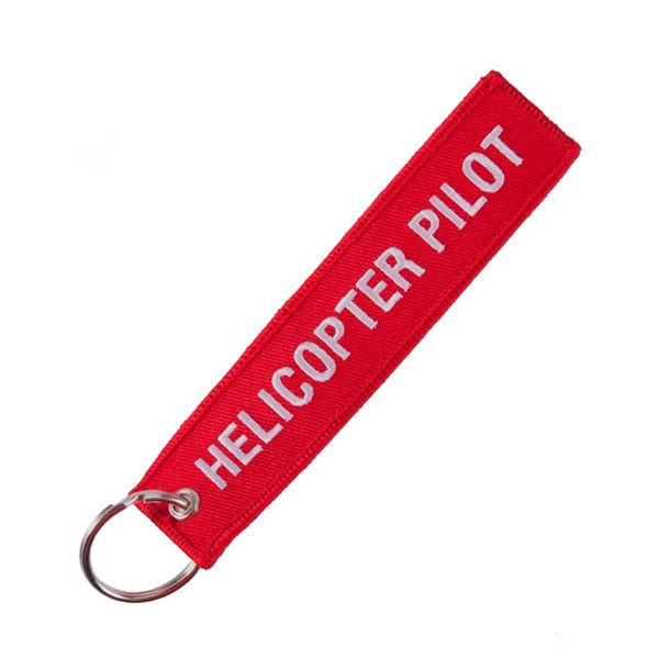 Keyring HELICOPTER PILOT red