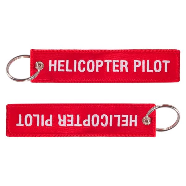 Keyring HELICOPTER PILOT red