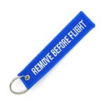 Klíčenka REMOVE BEFORE FLIGHT modrá