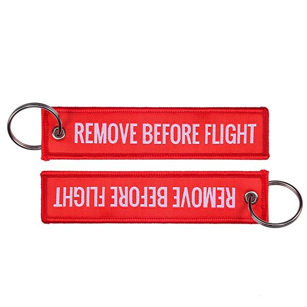 Keyring REMOVE BEFORE FLIGHT red
