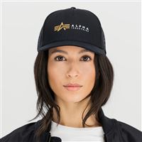 Alpha Industries Label Trucker Cap black