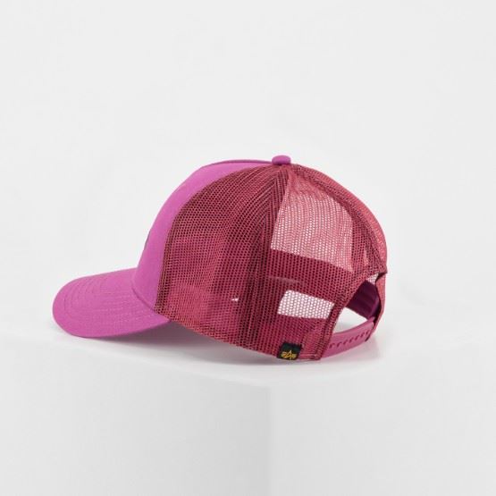 Alpha Industries Label Trucker Cap dark magenta