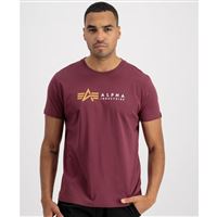 Alpha Industries T-shirt Label burgundy, XXL