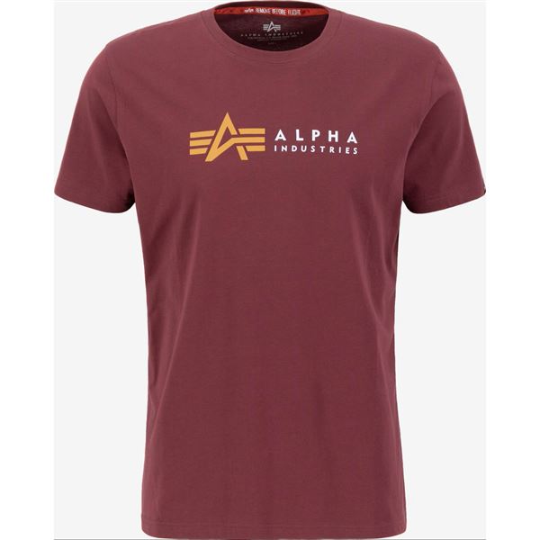 Alpha Industries T-shirt Label burgundy, XXL