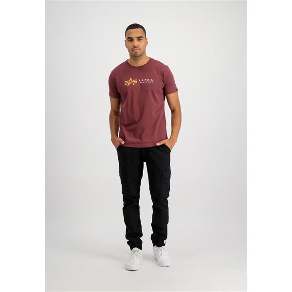 Alpha Industries T-shirt Label burgundy, XXL
