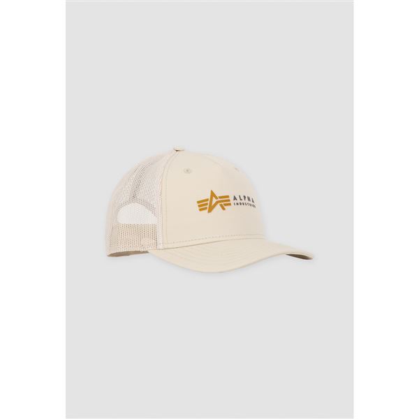 Alpha Industries Label Trucker Cap jet stream white