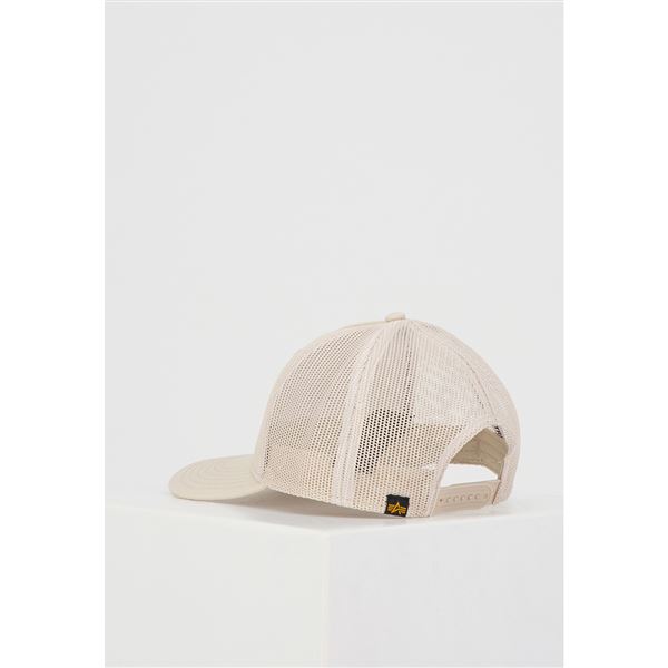 Alpha Industries Label Trucker Cap jet stream white