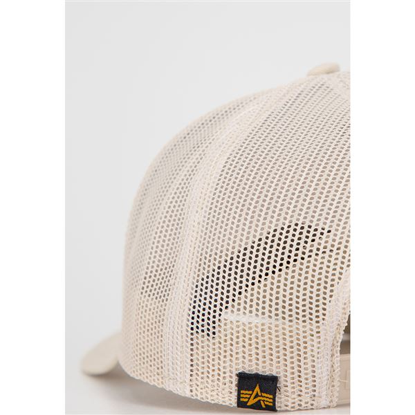 Alpha Industries Label Trucker Cap jet stream white