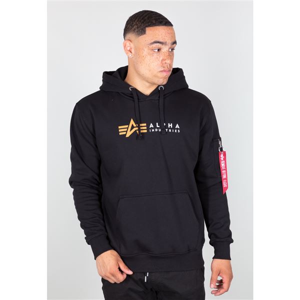 Alpha Industries Alpha Label Hoody black, M