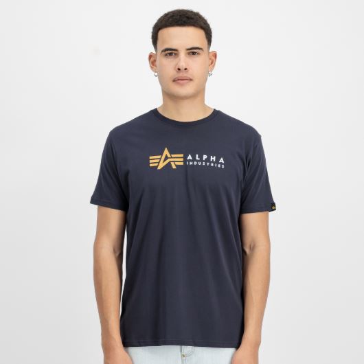 Alpha Industries Tričko Label modré, L