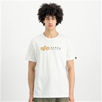 Alpha Industries Tričko Label bílé, XXL