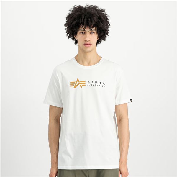 Alpha Industries Tričko Label bílé, XXL