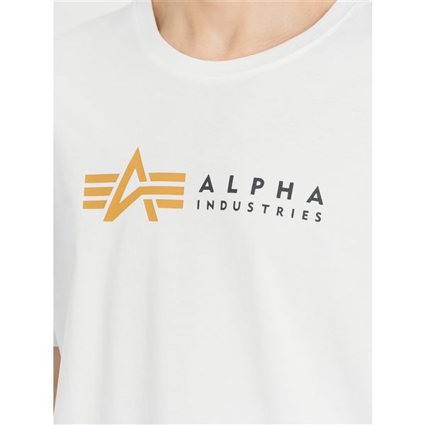 Alpha Industries Tričko Label bílé, XXL
