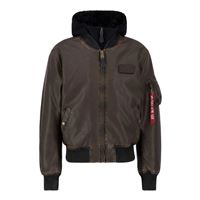 Alpha Industries Kožená bunda MA-1 D-Tec hnědá, L