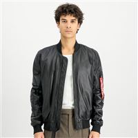 Alpha Industries Leather Jacket MA-1 black, XL