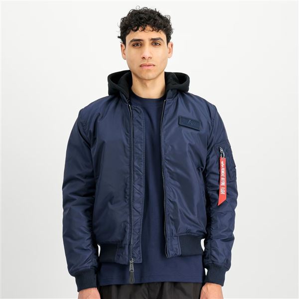 Alpha Industries Jacket MA-1 TT Hood navy, M