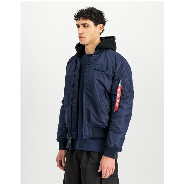 Alpha Industries Jacket MA-1 TT Hood navy, M