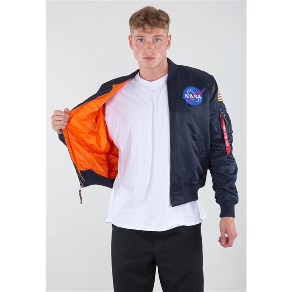 Alpha Industries Jacket MA-1 VF NASA, rep.blue M