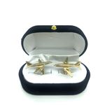 Boeing 737 Cufflinks, gold