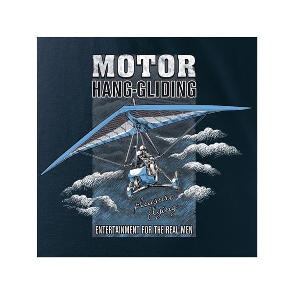ANTONIO T-Shirt with motorized hang glider MOTOR HANG-GLIDING, blue, XL