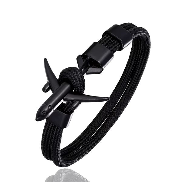 Airplane Bracelet black/black, 21 cm