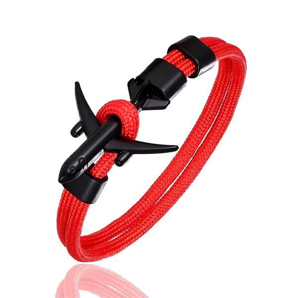 Airplane Bracelet red/black, 21 cm