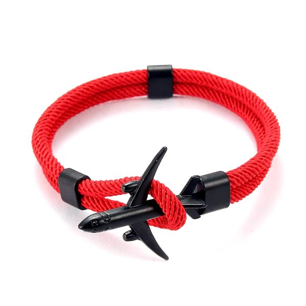 Airplane Bracelet red/black, 21 cm