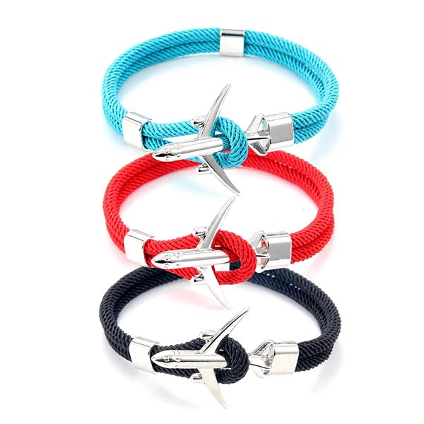 Airplane Bracelet red/silver, 21 cm