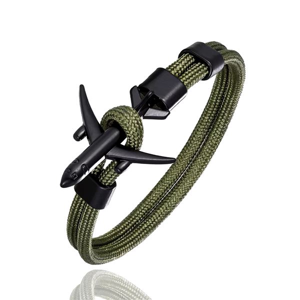 Airplane Bracelet khaki/black, 21 cm