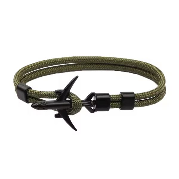 Airplane Bracelet khaki/black, 21 cm