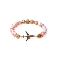 Mineral Bracelet Airplane, peach