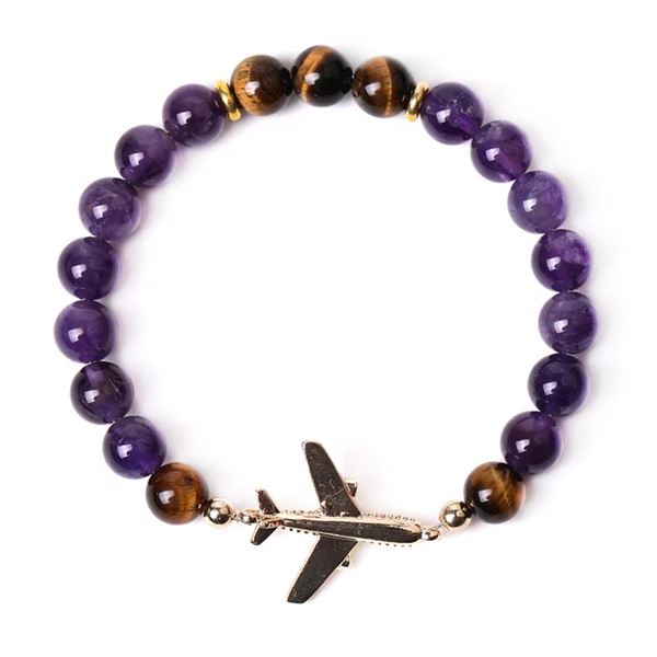 Mineral Bracelet Airplane, violet