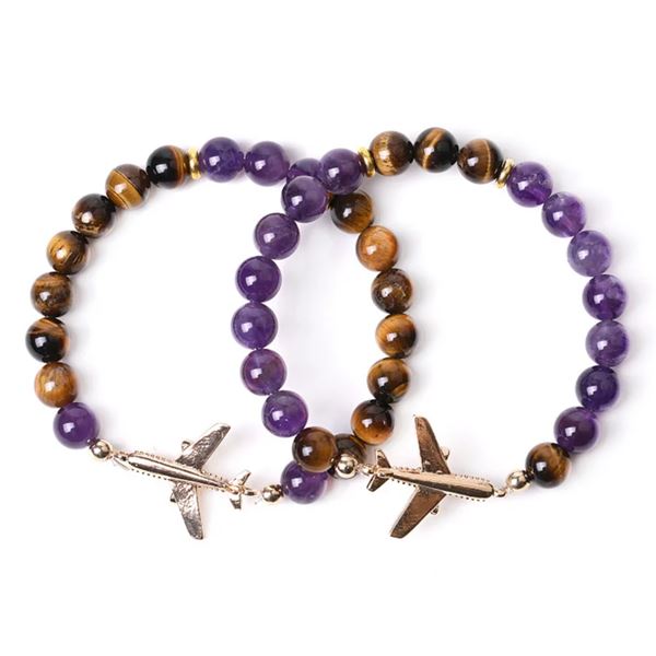 Mineral Bracelet Airplane, violet