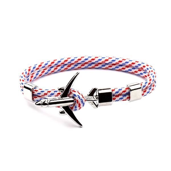 Airplane Bracelet tricolora/silver, 21 cm