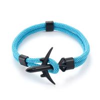 Bracelet Airplane sky blue/black, 21 cm