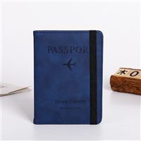 Obal na pas / doklady s páskou, modrý