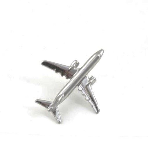 Boeing 737-800 Pin Badge, silver