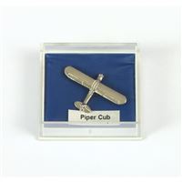 Piper Cub Pin Badge, silver