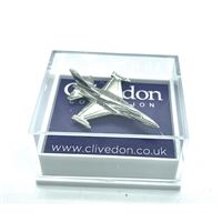 F16 Falcon Pin Badge, silver