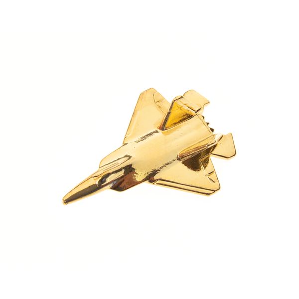F22 Lockheed Raptor Pin Badge, gold