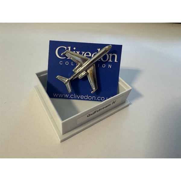 Gulfstream IV Pin Badge, silver