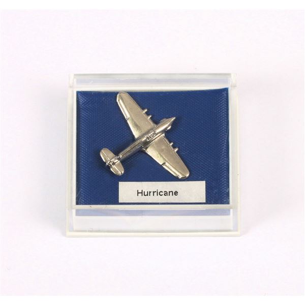 Hurricane Hawker Pin Badge, silver