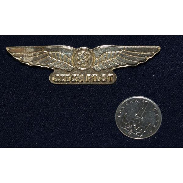 Badge wings „CZECH PILOT“ gold