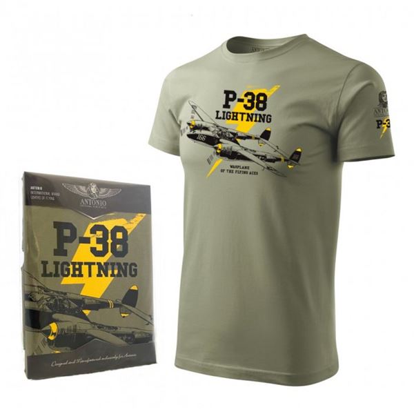 ANTONIO Tričko letadlo P-38 LIGHTNING, XXL