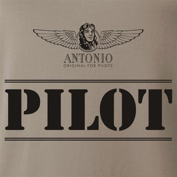 ANTONIO Tričko PILOT, šedá, XL