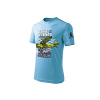 ANTONIO T-Shirt with PLANE PIPER J-3 CUB, light blue, XXL