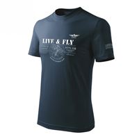 ANTONIO T-Shirt with aerobatic biplane PITTS-2SB, blue grey, XL
