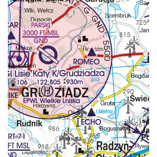 Polsko Jihovýchod VFR mapa 2024