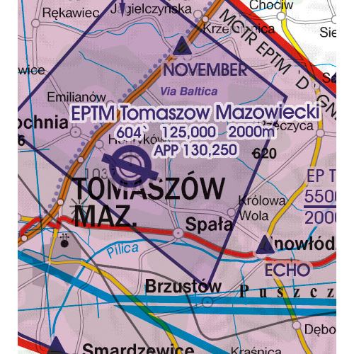 Polsko Jihovýchod VFR mapa 2024